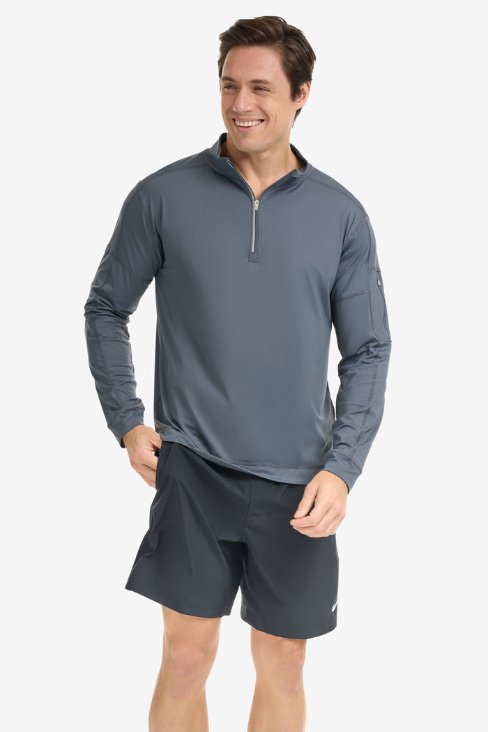 Camiseta técnica hombre manga larga con cremallera – UPF50+