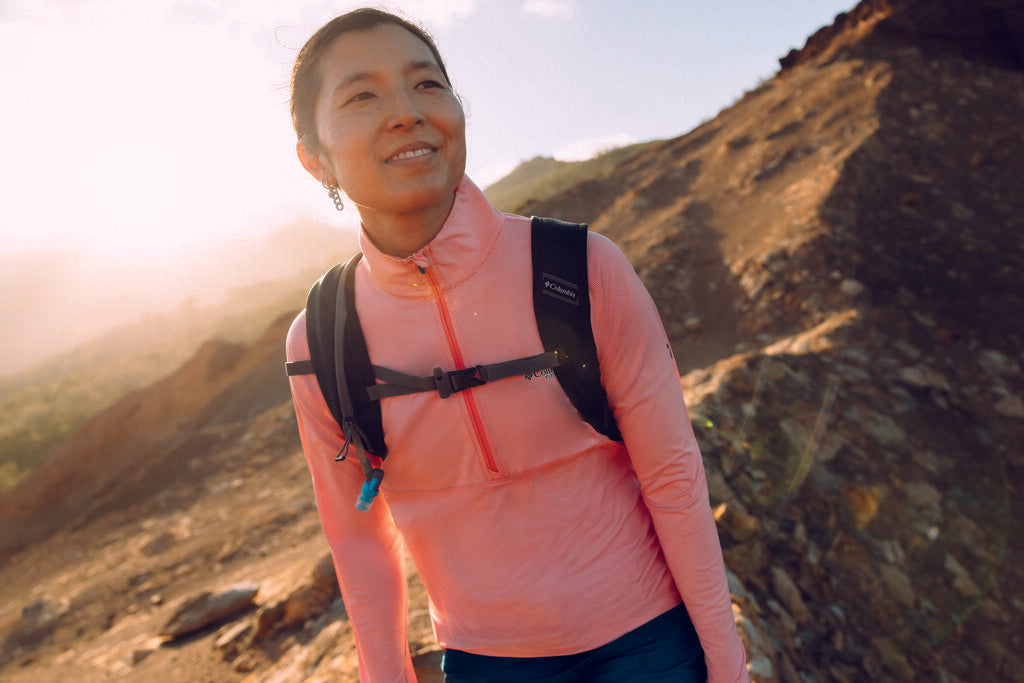 Camiseta técnica de manga larga Summit Valley LS Half Zip para mujer