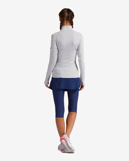 Camiseta técnica mujer manga larga con cremallera (Mock-Zip) – UPF50+