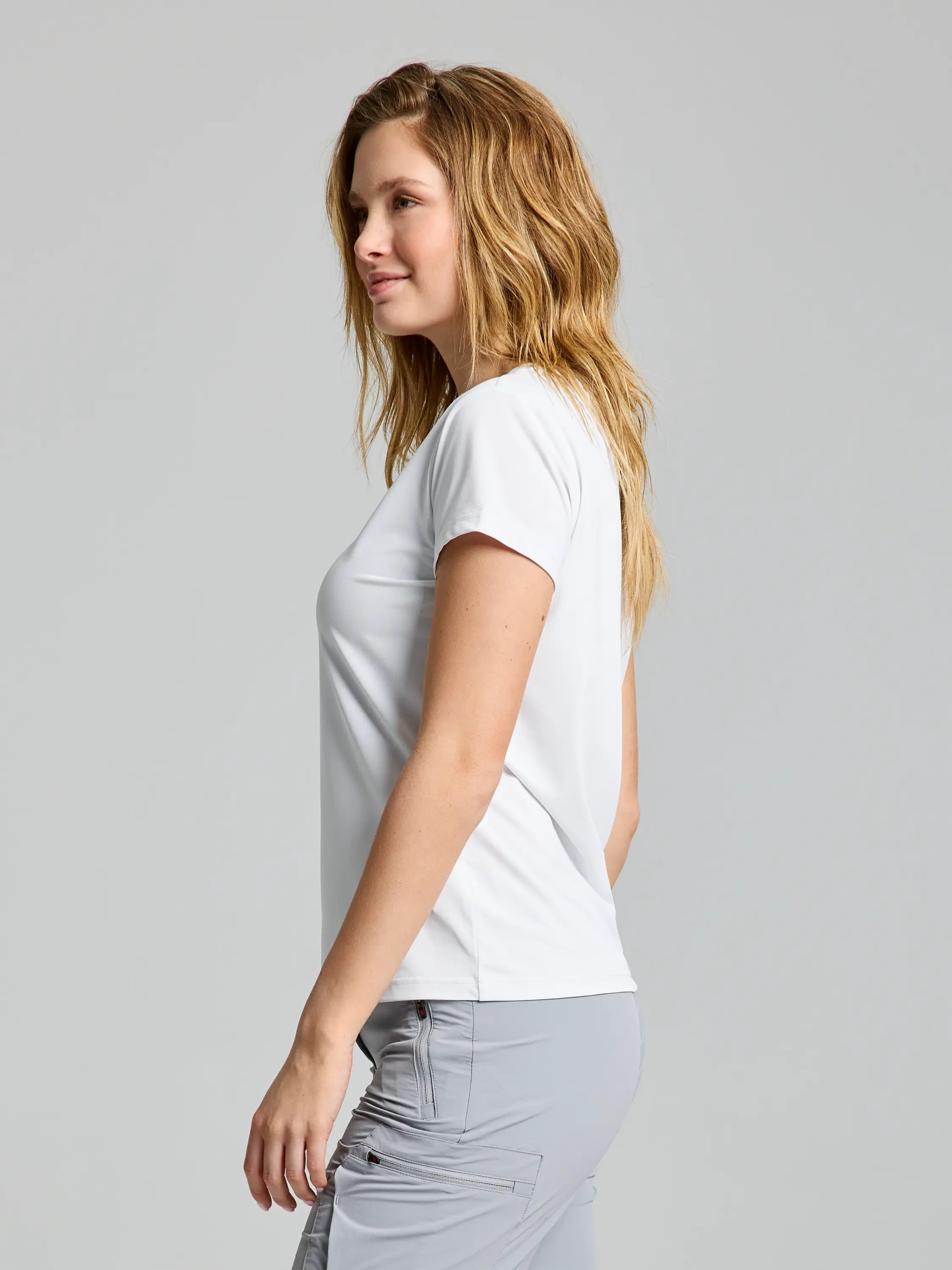 Camiseta técnica mujer manga corta WS Tech Piqué – UPF50, secado rápido