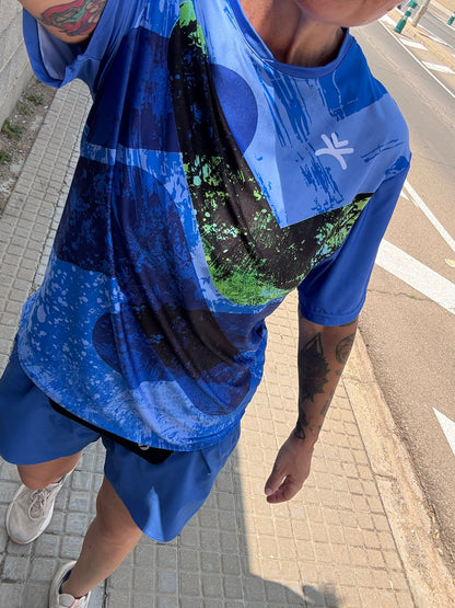 Camiseta técnica manga corta – UPF+50 Blue Current